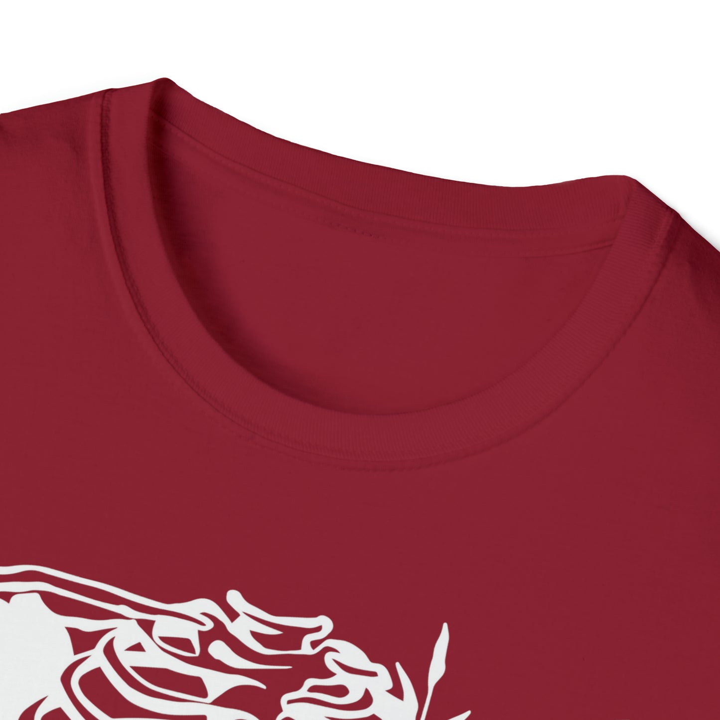 Skeleton Ribs with flowers Unisex Softstyle T-Shirt