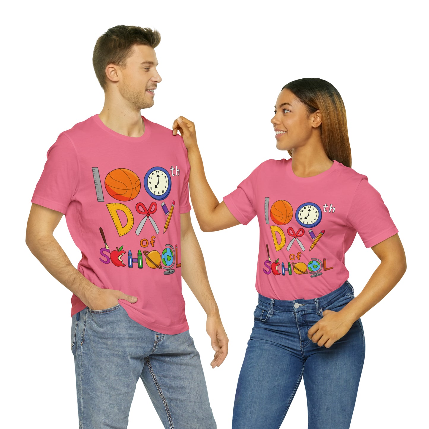 100th Day of School Teacher T- Shirt - Unisex Jersey Short Sleeve Tee
