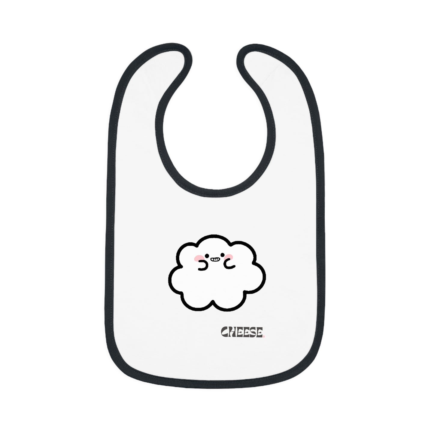 Cheese- Cumulo Cuties Baby Contrast Trim Jersey Bib