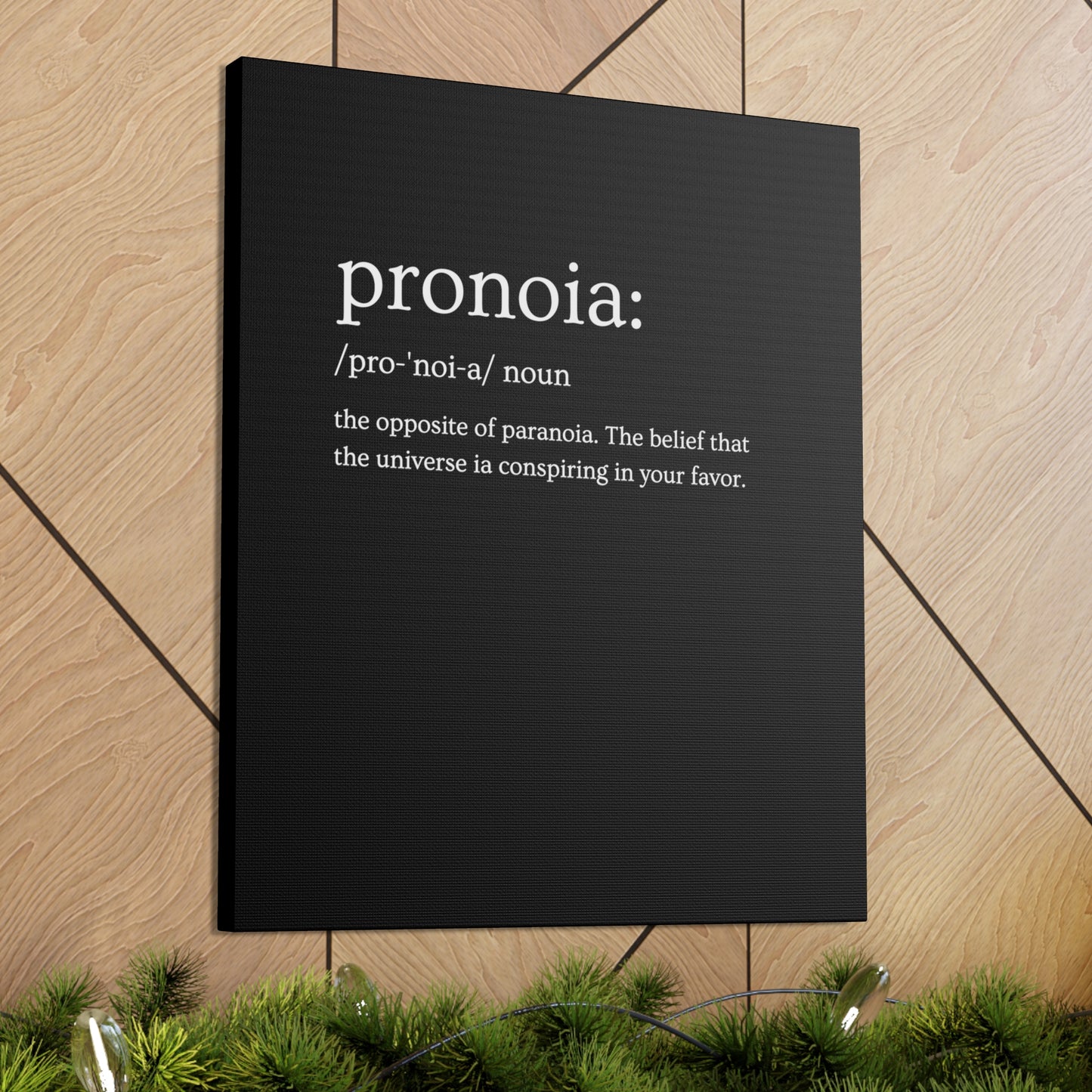 Pronoia - definition Canvas Gallery Wraps
