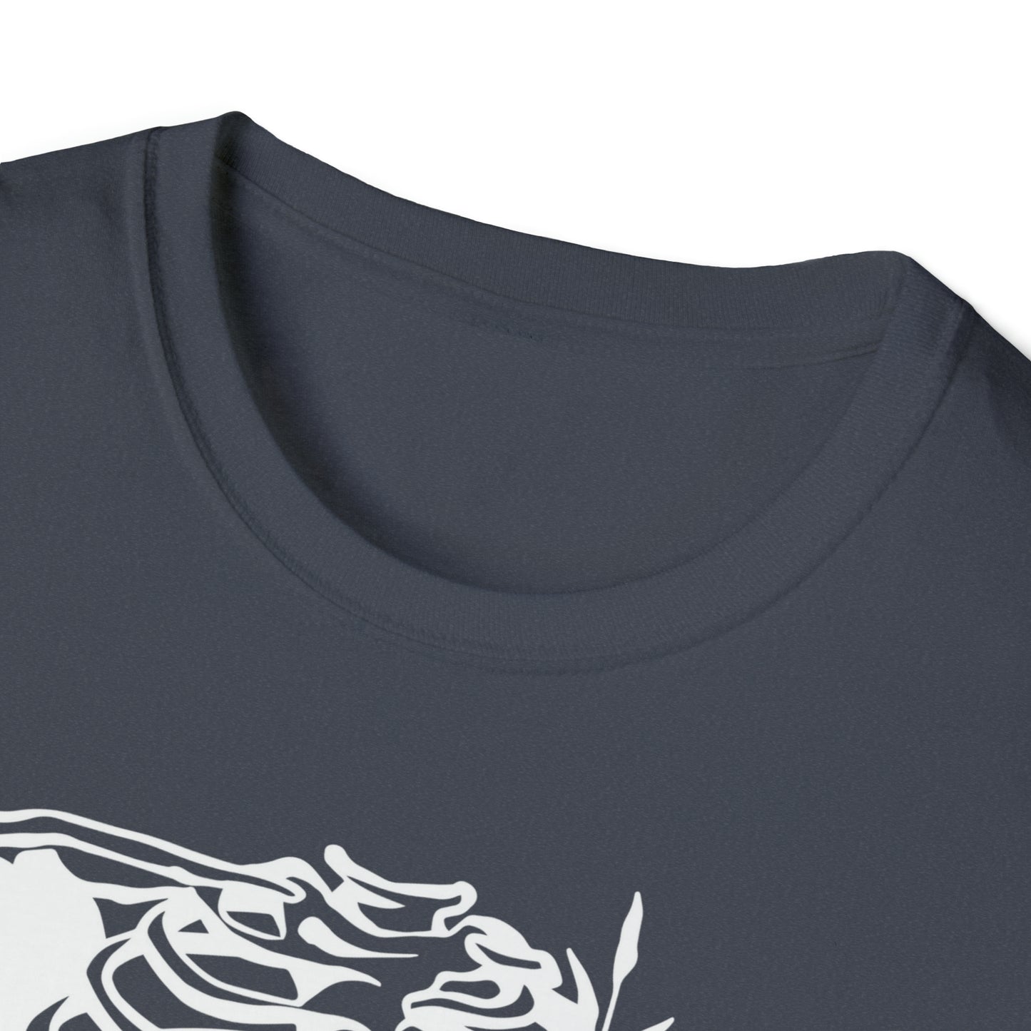 Skeleton Ribs with flowers Unisex Softstyle T-Shirt