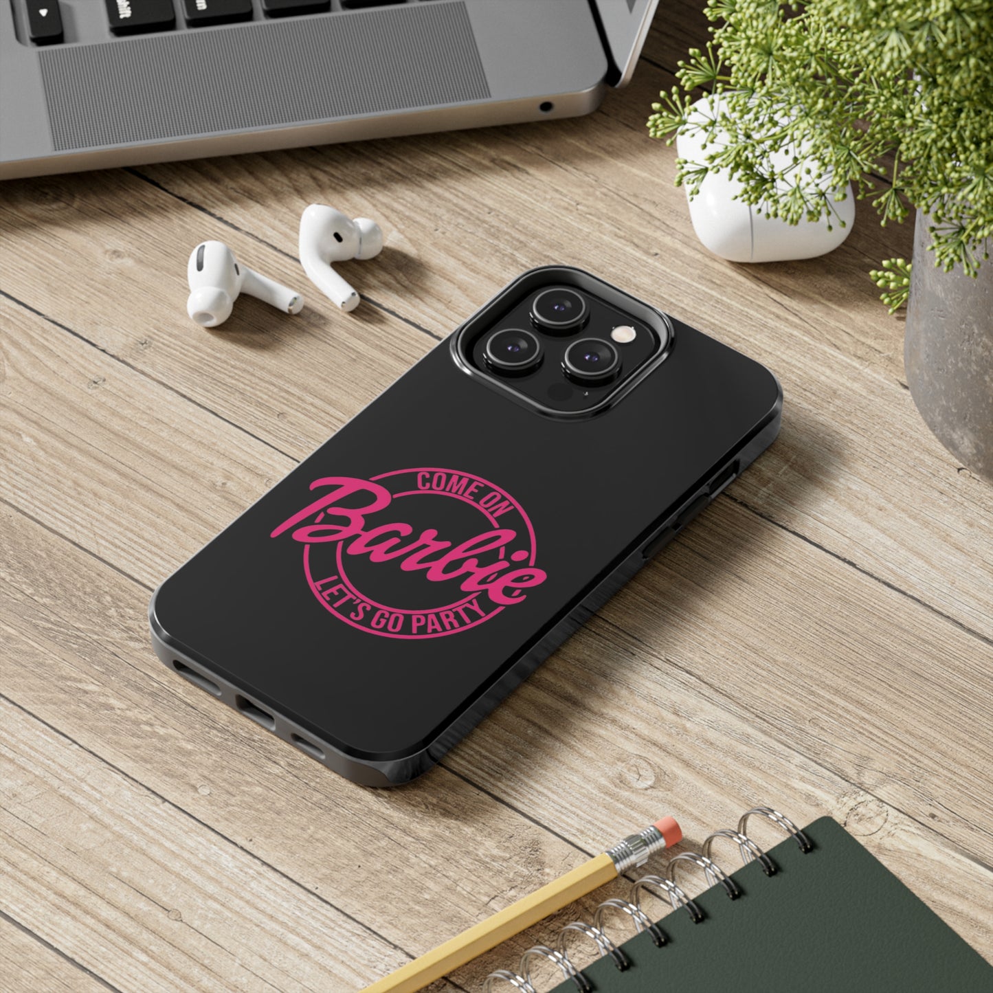 Come on Barbie Lets Go Party Black Tough Phone Case