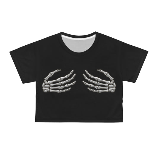 Naughty Skeleton Hands Cropped T