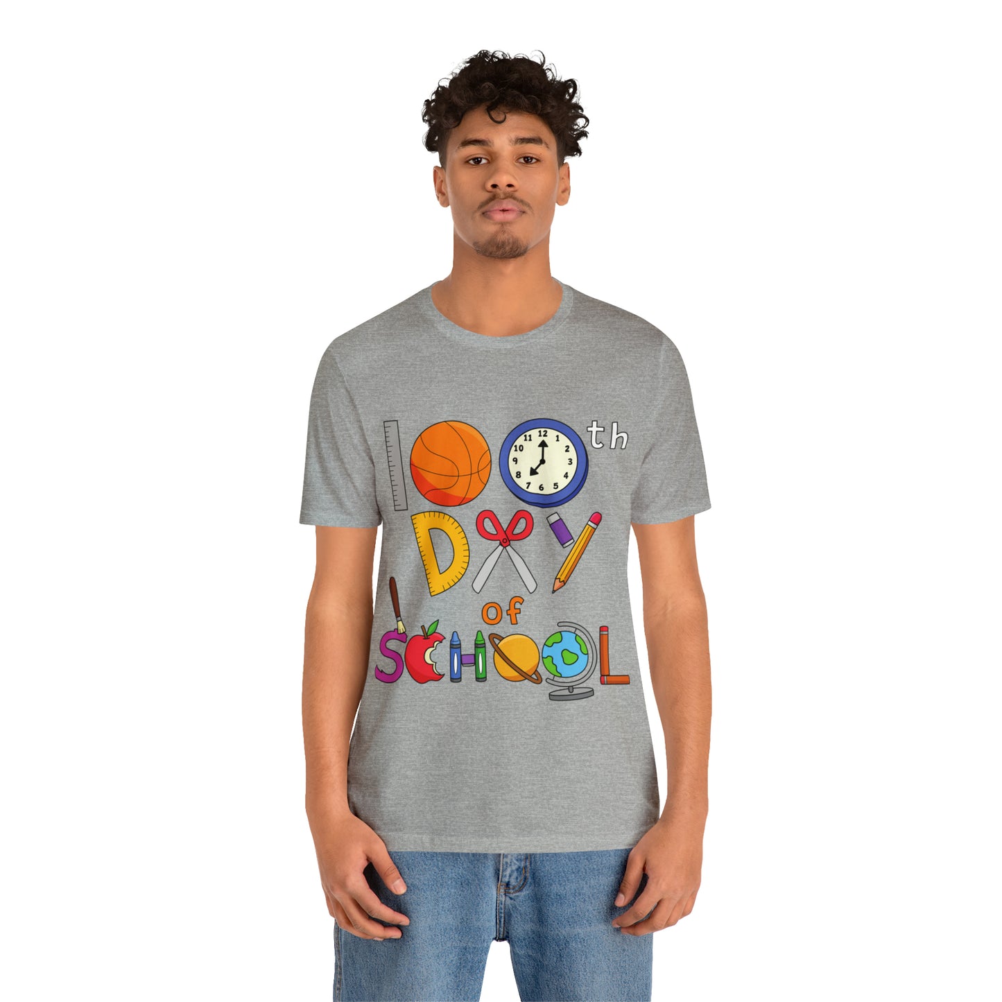 100th Day of School Teacher T- Shirt - Unisex Jersey Short Sleeve Tee