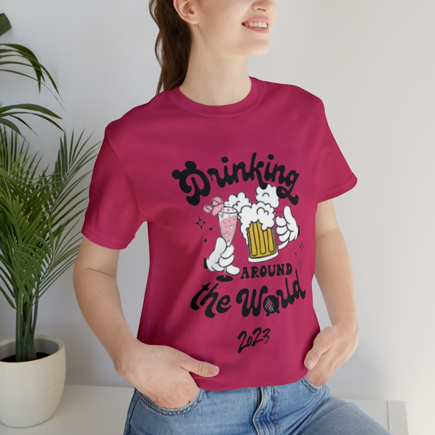 Epcot Drinking Around the World Unisex Jersey Short Sleeve Tee