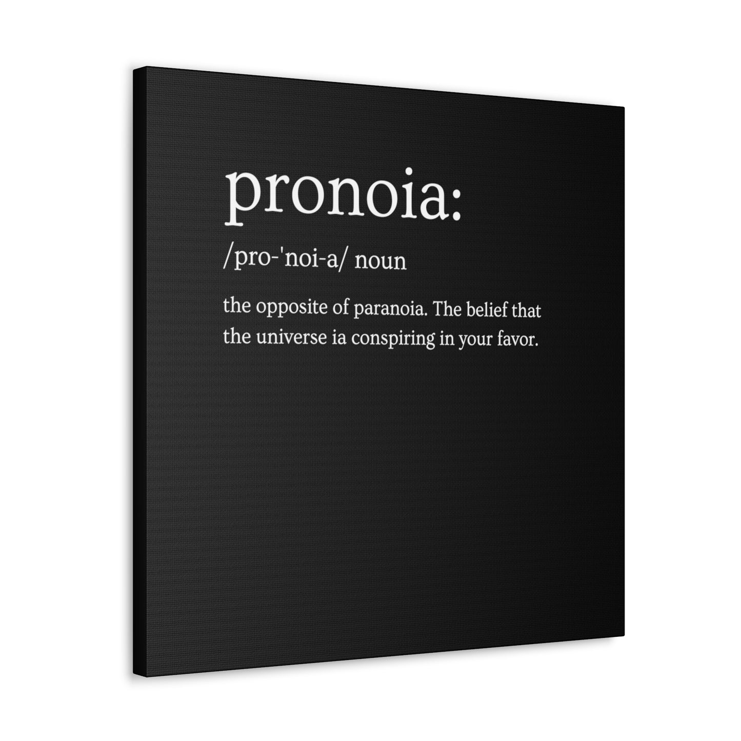 Pronoia - definition Canvas Gallery Wraps