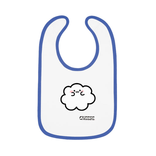 Cheese- Cumulo Cuties Baby Contrast Trim Jersey Bib