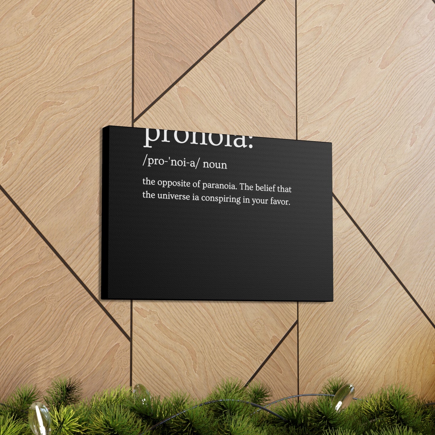 Pronoia - definition Canvas Gallery Wraps