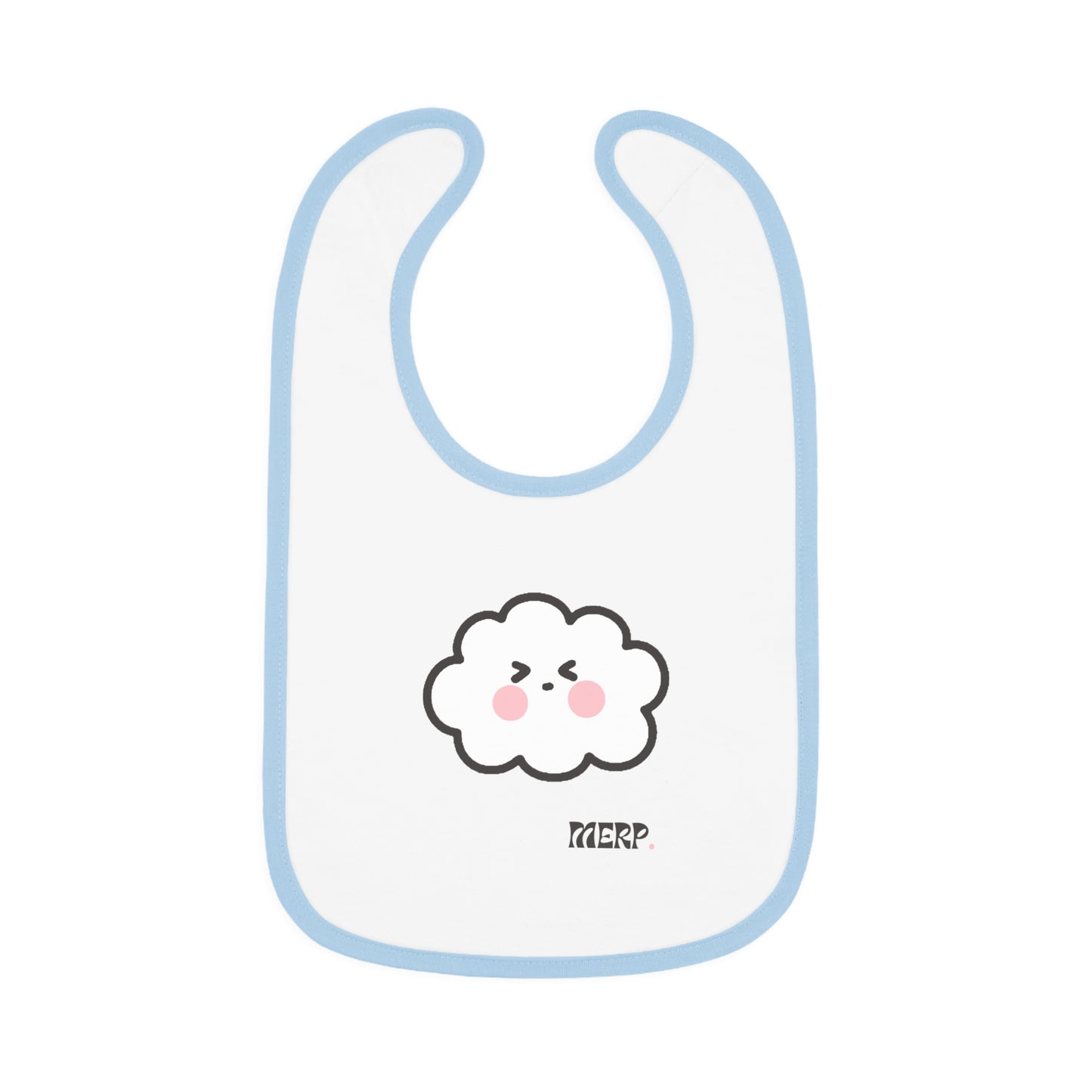 Merp- Cumulo Cuties Baby Contrast Trim Jersey Bib