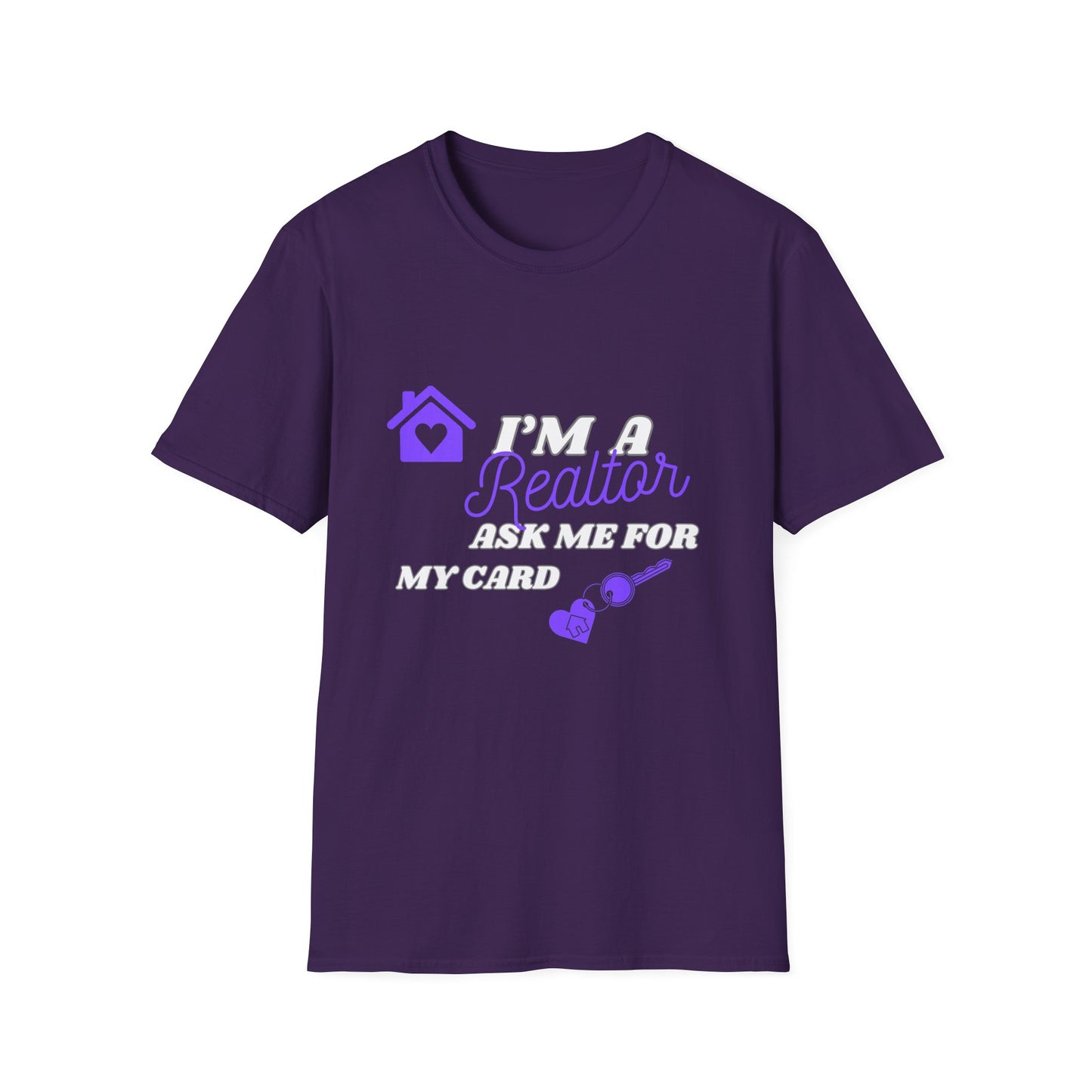 I'm a Realtor Ask me for my card - Perfect for Open Houses and Real Estate Events (purple)