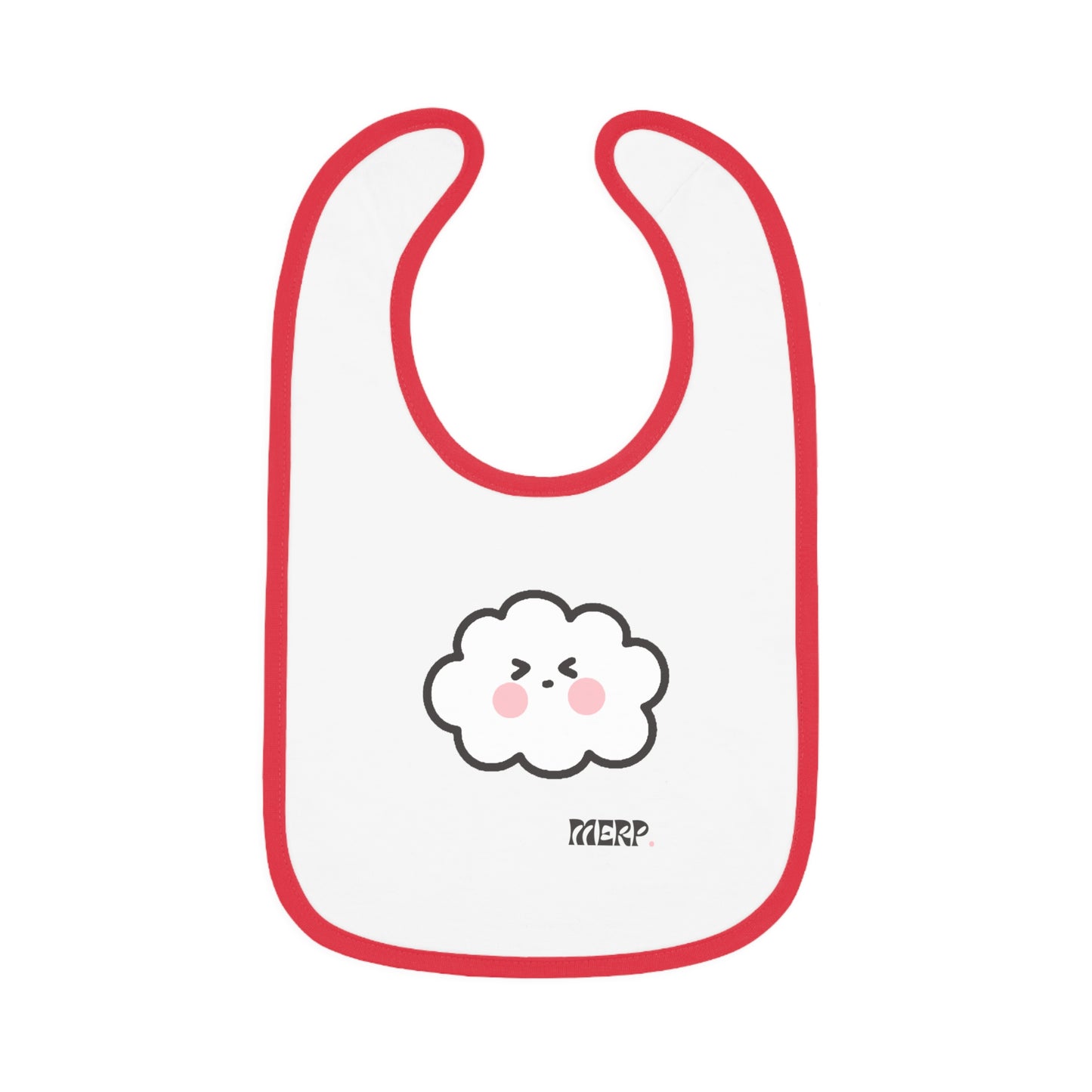 Merp- Cumulo Cuties Baby Contrast Trim Jersey Bib