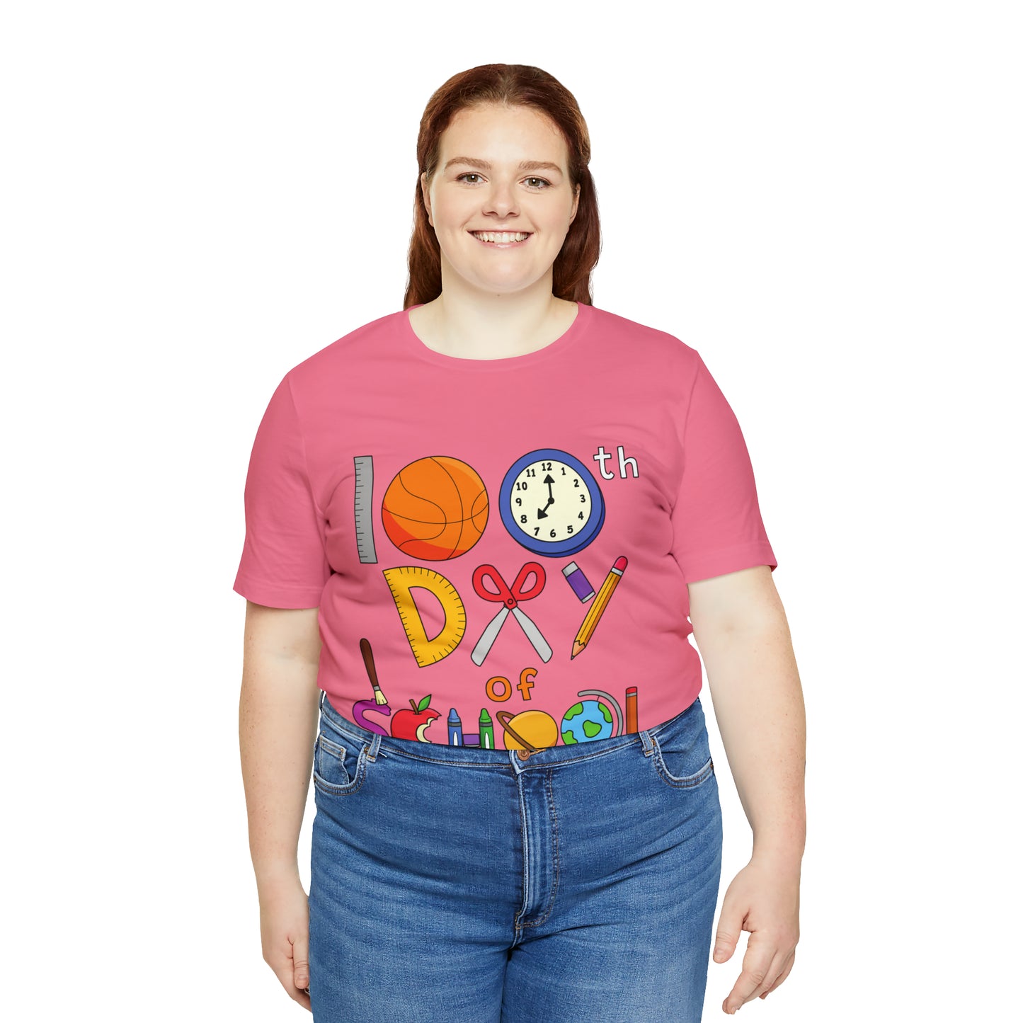 100th Day of School Teacher T- Shirt - Unisex Jersey Short Sleeve Tee