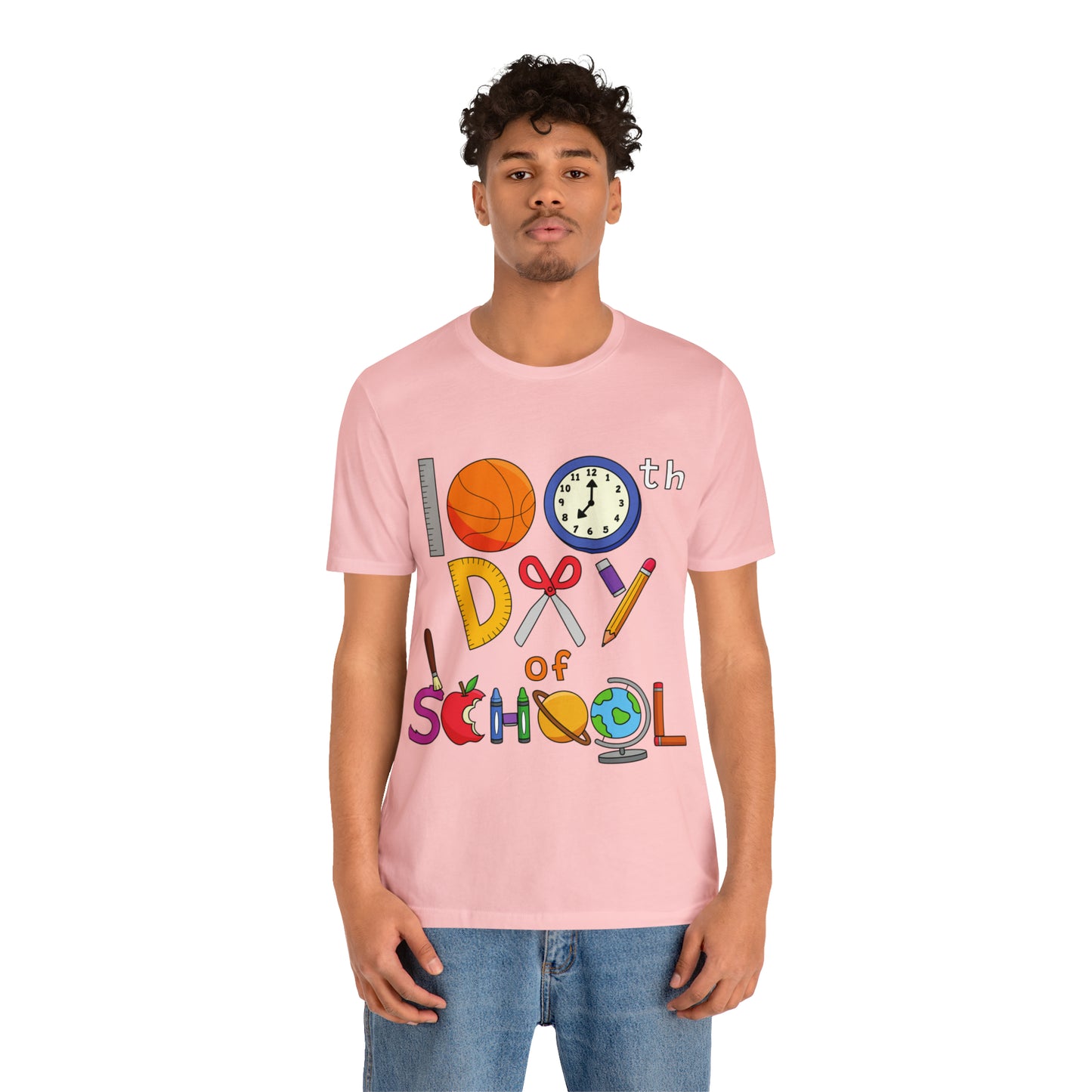 100th Day of School Teacher T- Shirt - Unisex Jersey Short Sleeve Tee