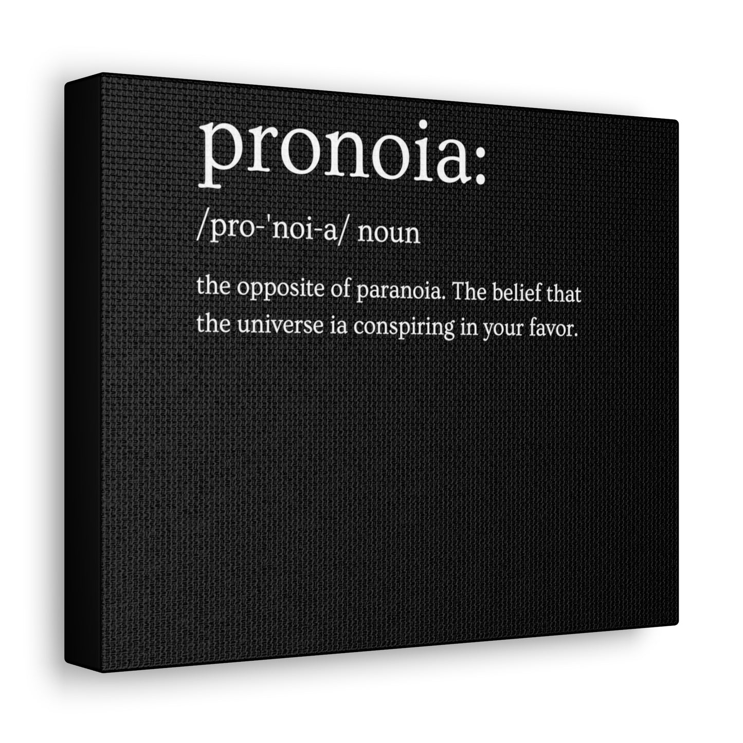 Pronoia - definition Canvas Gallery Wraps