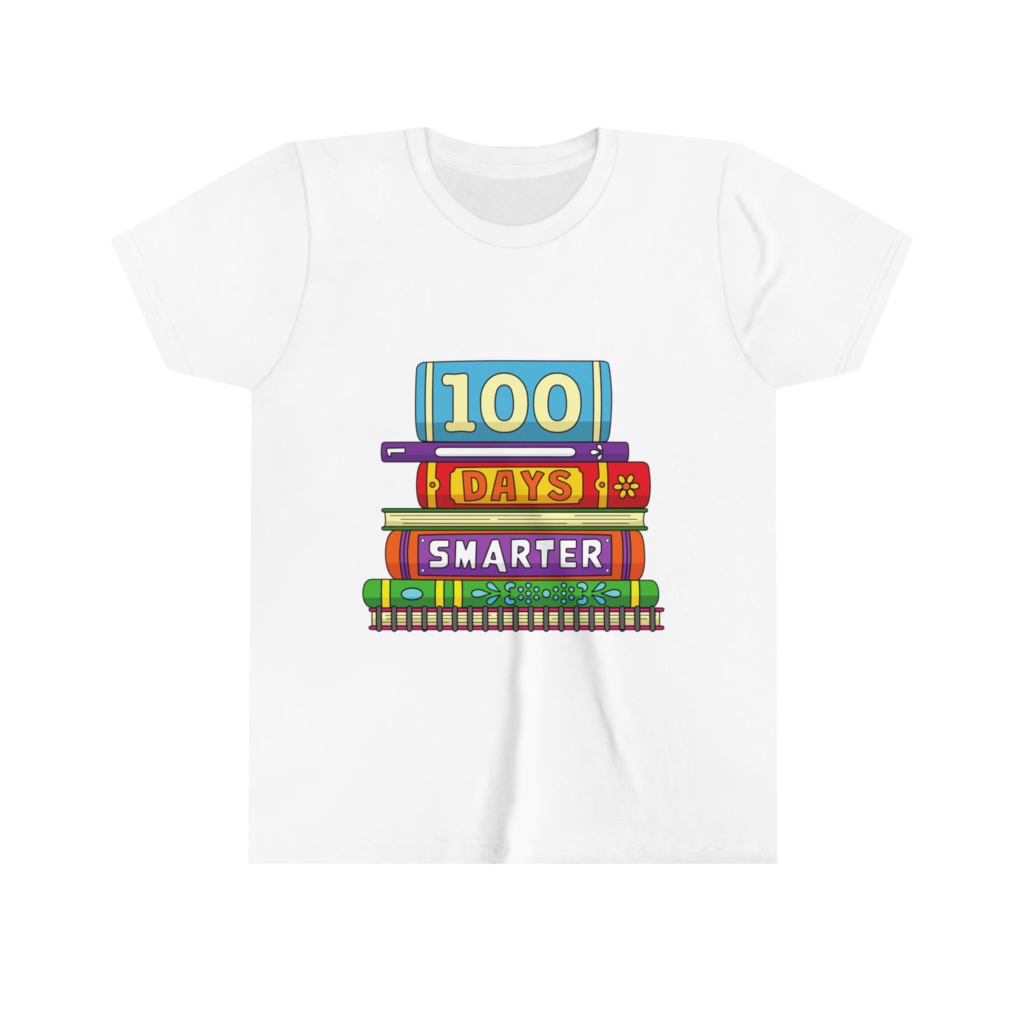 100 days smarter - 100 days of school Youth Short Sleeve Tee