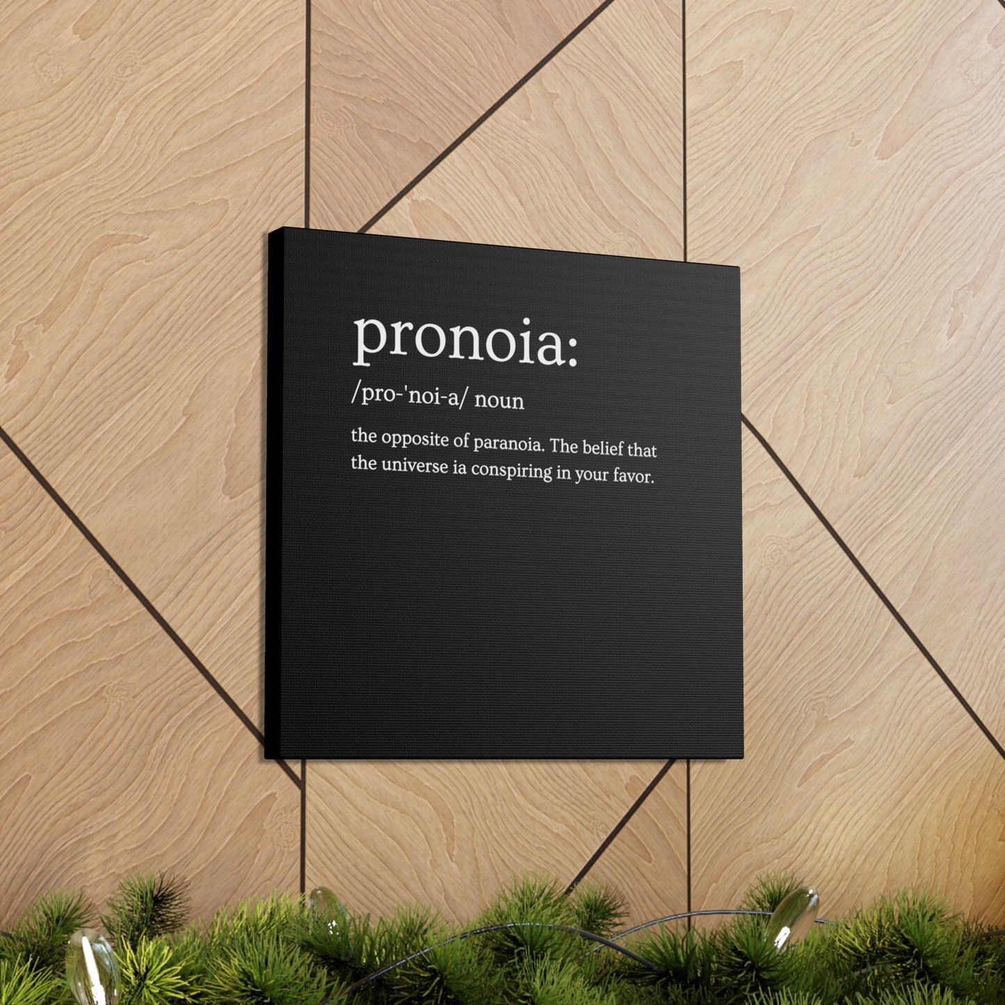 Pronoia - definition Canvas Gallery Wraps