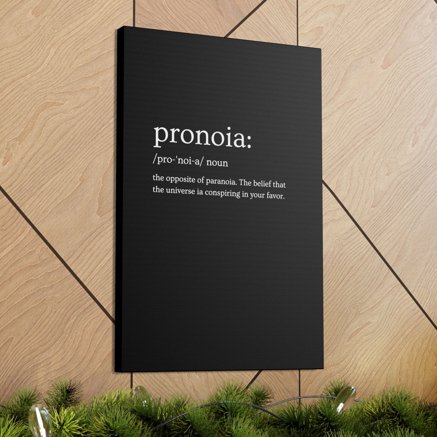 Pronoia - definition Canvas Gallery Wraps