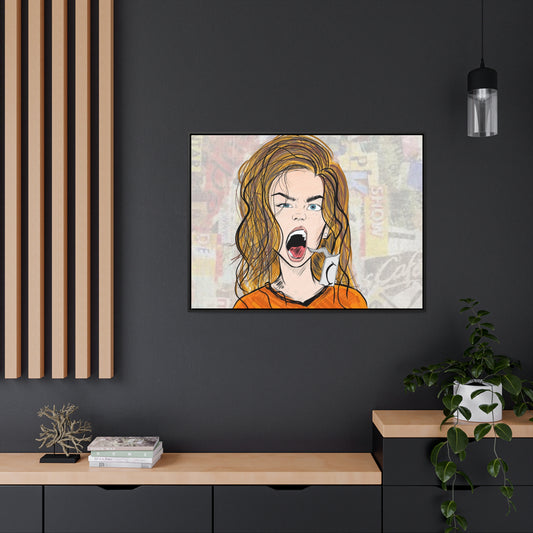 R3B3L - Digital Art Canvas Print By Vanessa Gonzalez -Gallery Canvas Wrapped