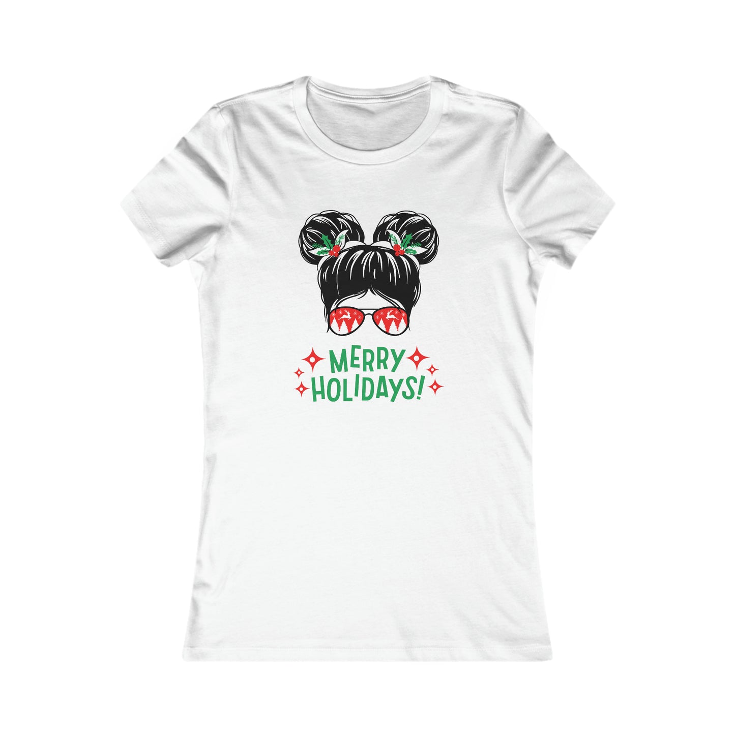 Merry Holidays Space Buns Women's Favorite Tee
