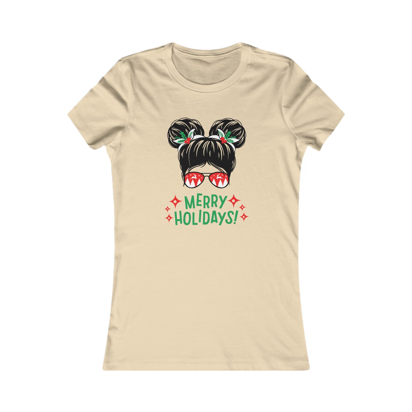 Merry Holidays Space Buns Women's Favorite Tee
