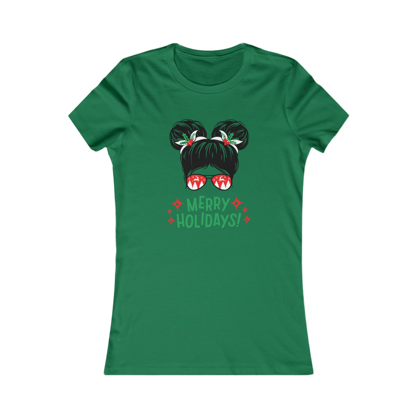 Merry Holidays Space Buns Women's Favorite Tee