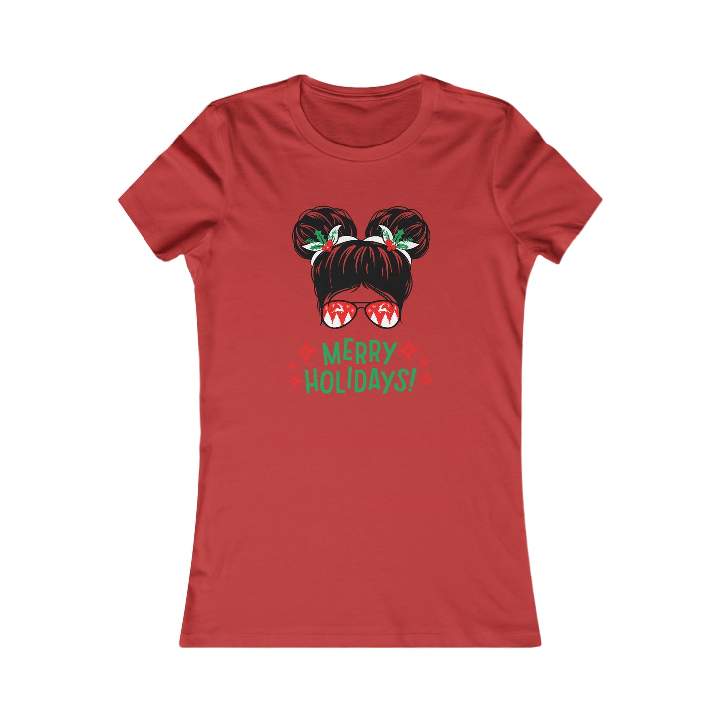 Merry Holidays Space Buns Women's Favorite Tee