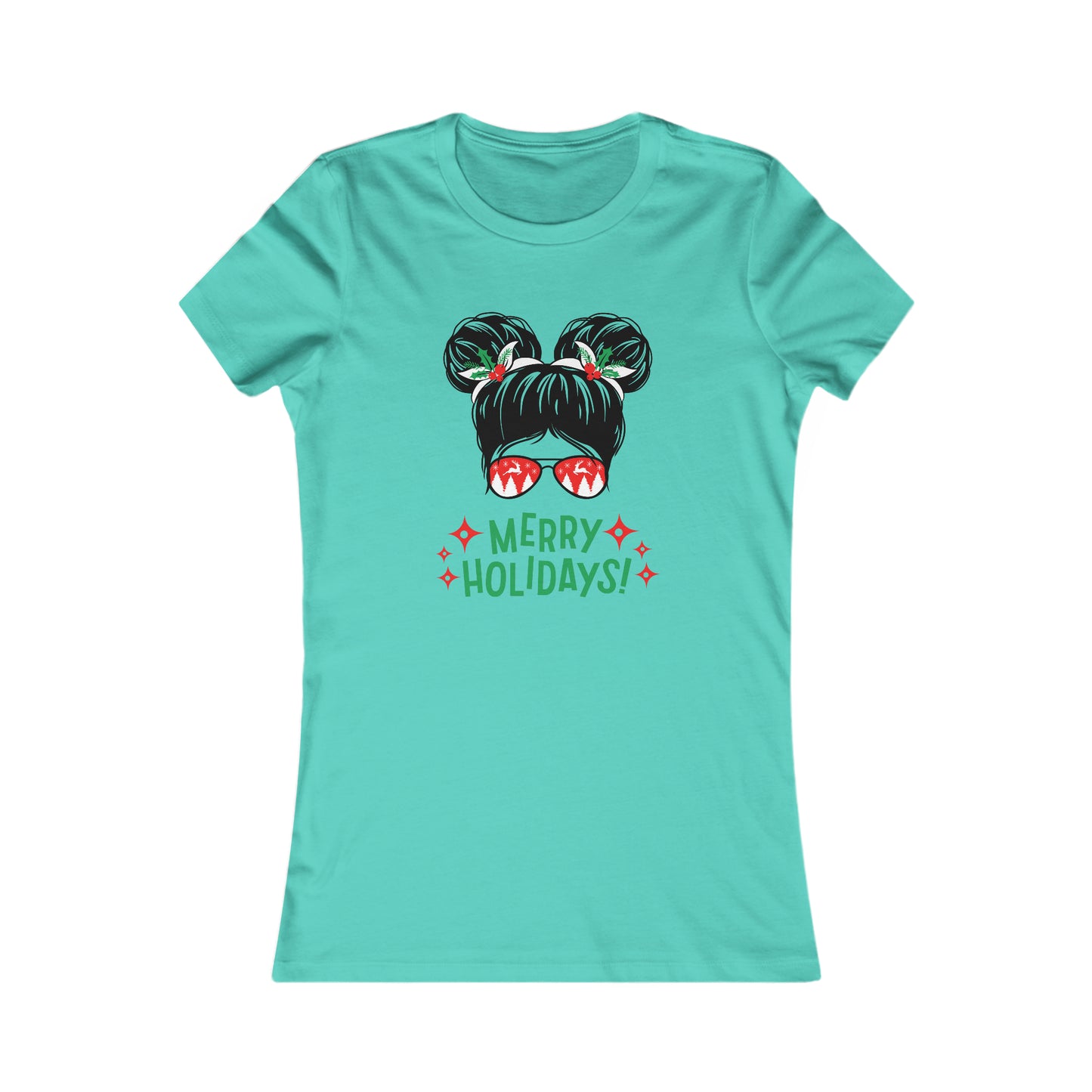 Merry Holidays Space Buns Women's Favorite Tee