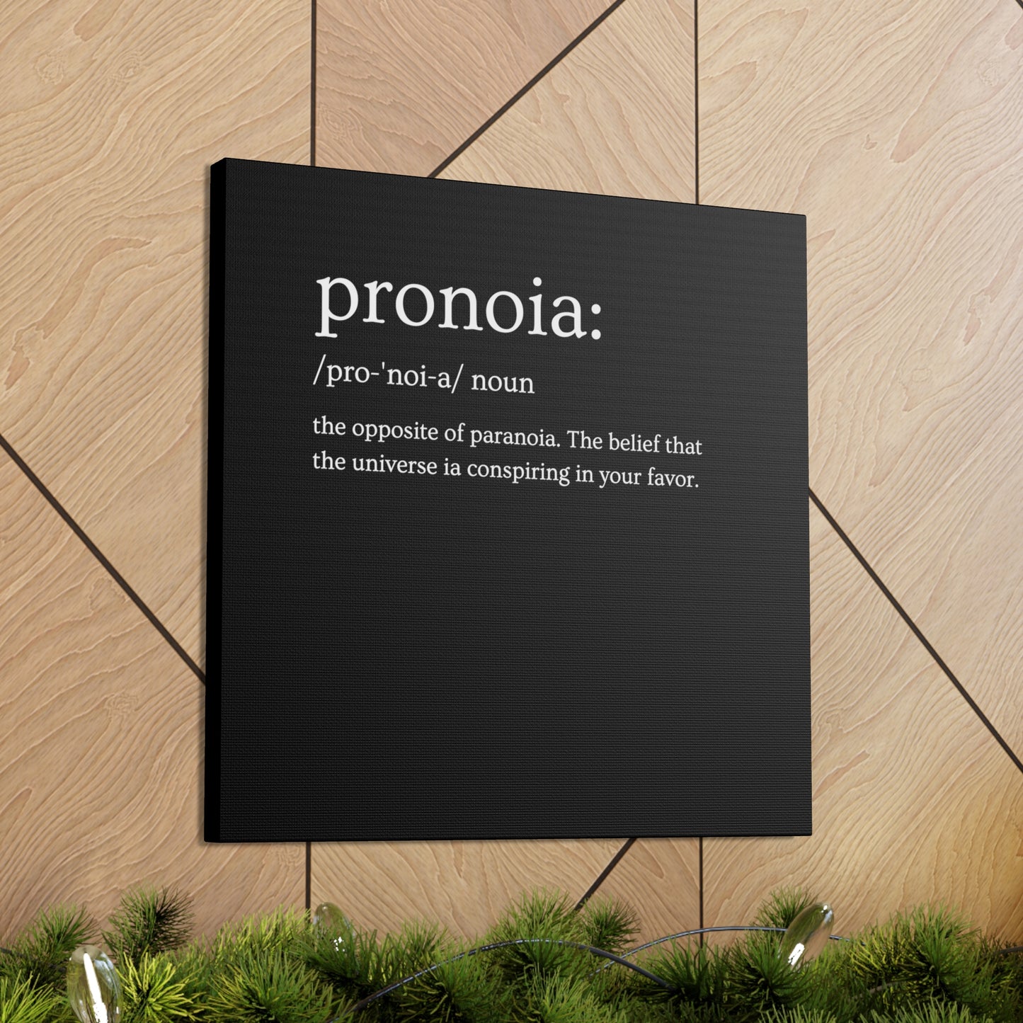 Pronoia - definition Canvas Gallery Wraps