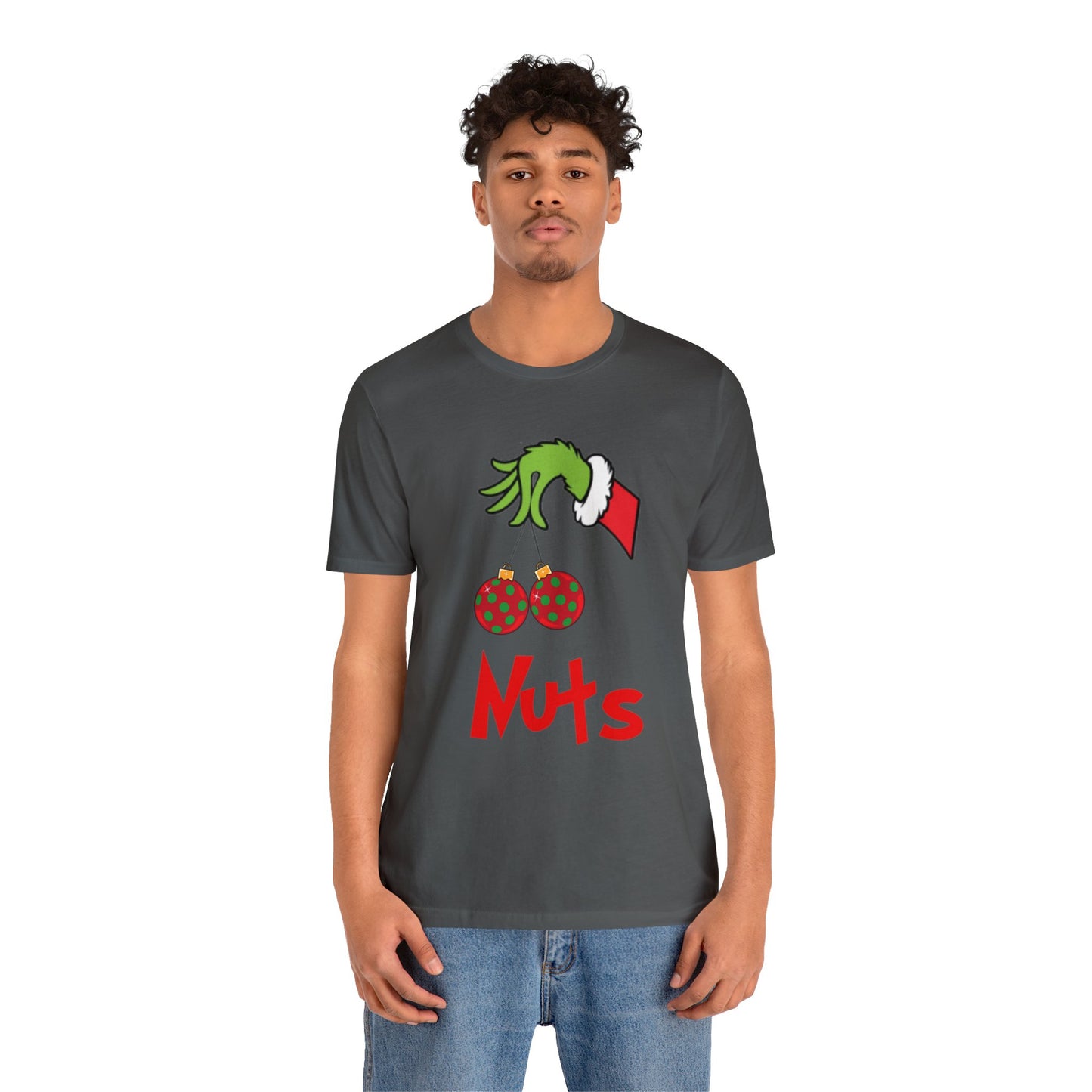 Grinch Couples Tshirt (Nuts) Unisex Jersey Short Sleeve Tee