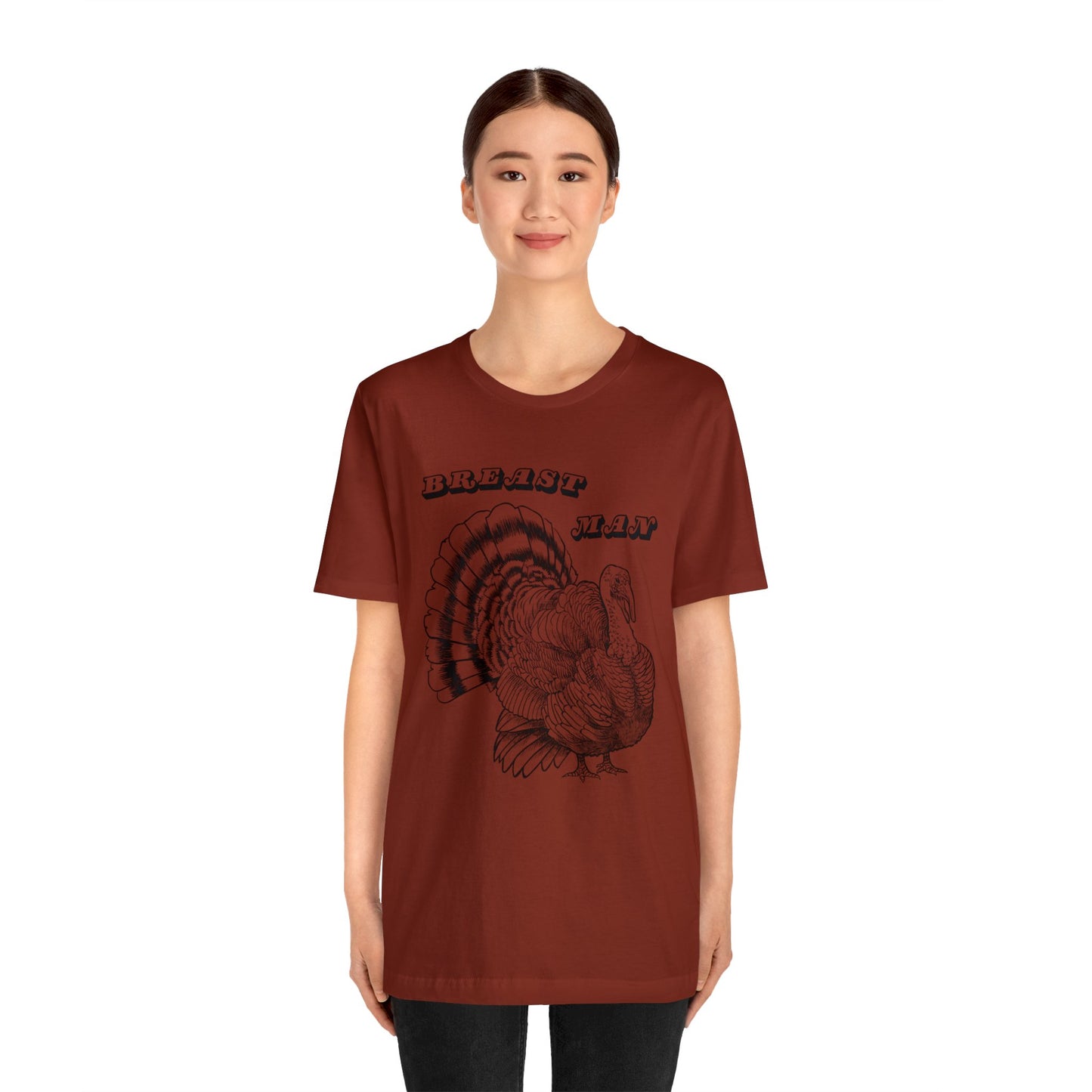 Breast Man. Thanksgiving Jersey Short Sleeve Tee