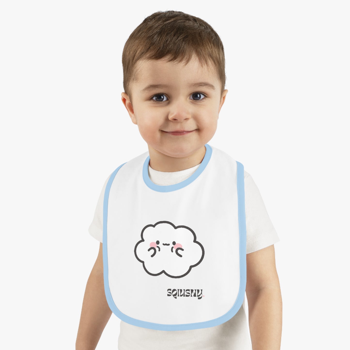 Squishy- Cumulo Cuties Baby Contrast Trim Jersey Bib