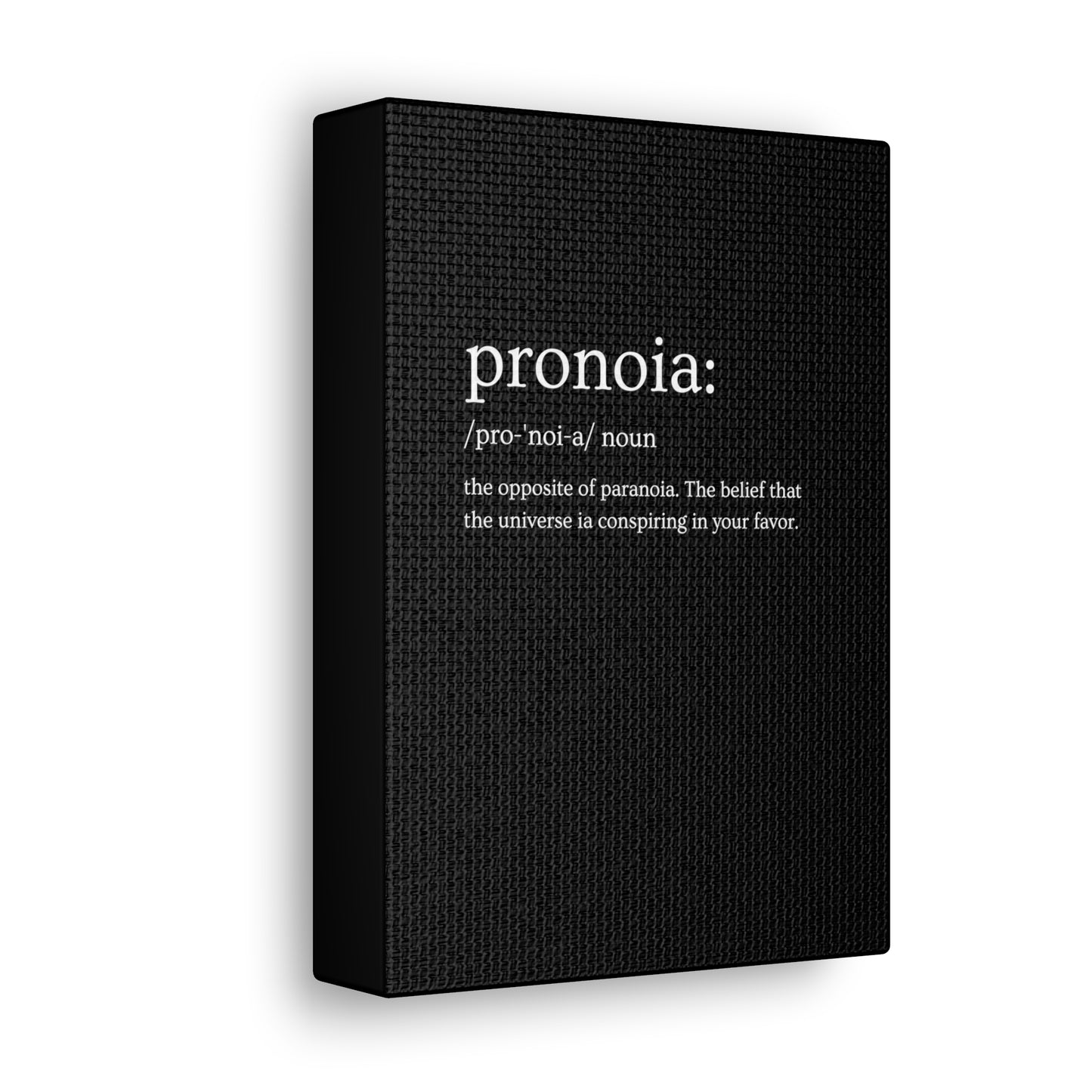 Pronoia - definition Canvas Gallery Wraps