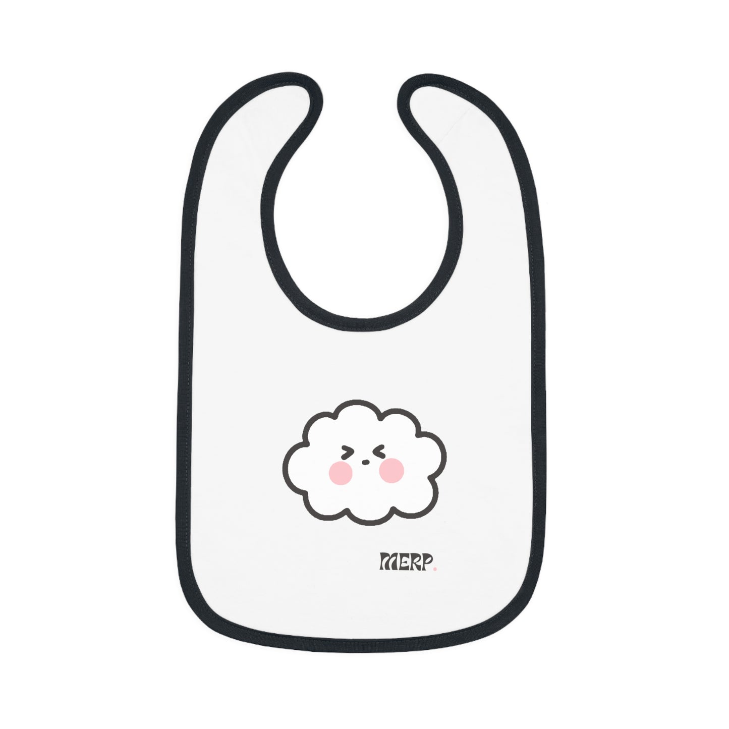 Merp- Cumulo Cuties Baby Contrast Trim Jersey Bib