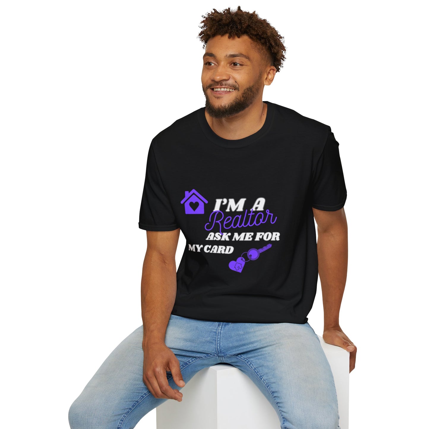 I'm a Realtor Ask me for my card - Perfect for Open Houses and Real Estate Events (purple)