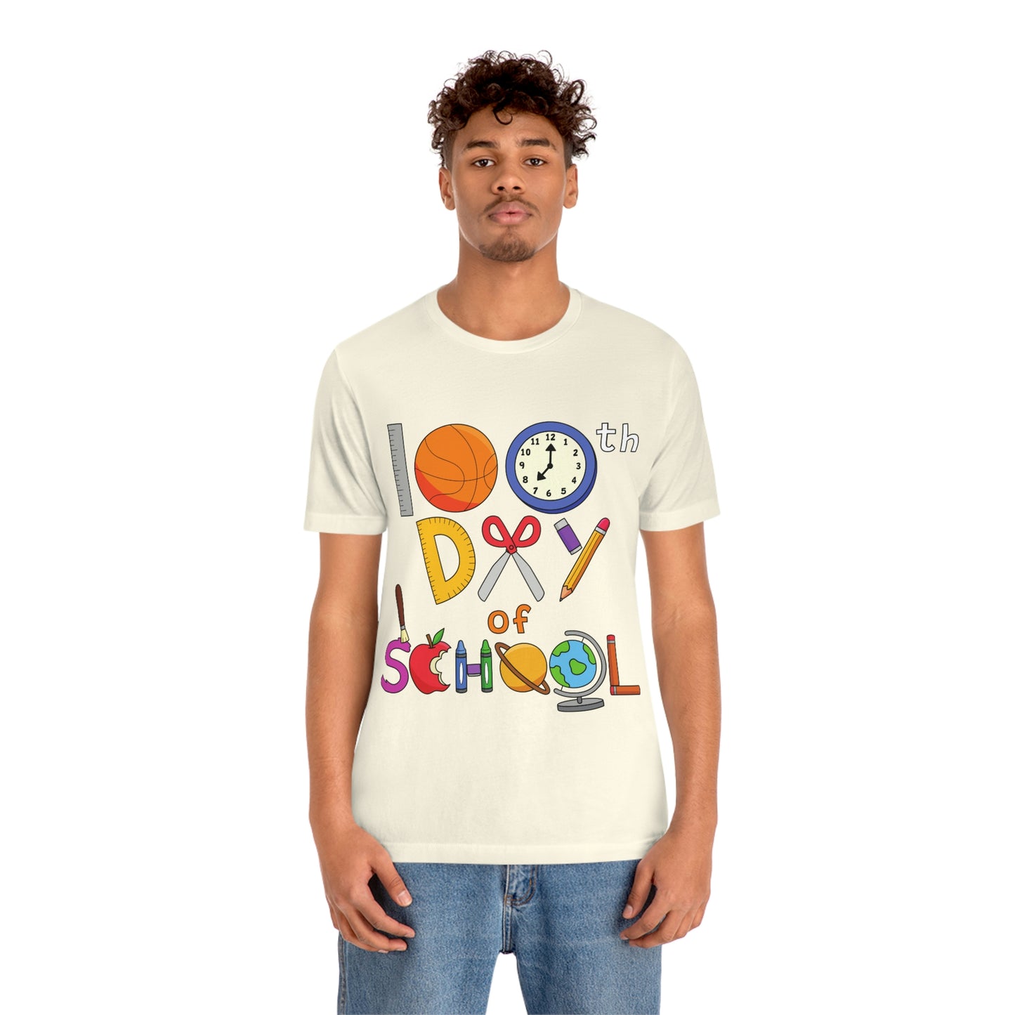 100th Day of School Teacher T- Shirt - Unisex Jersey Short Sleeve Tee