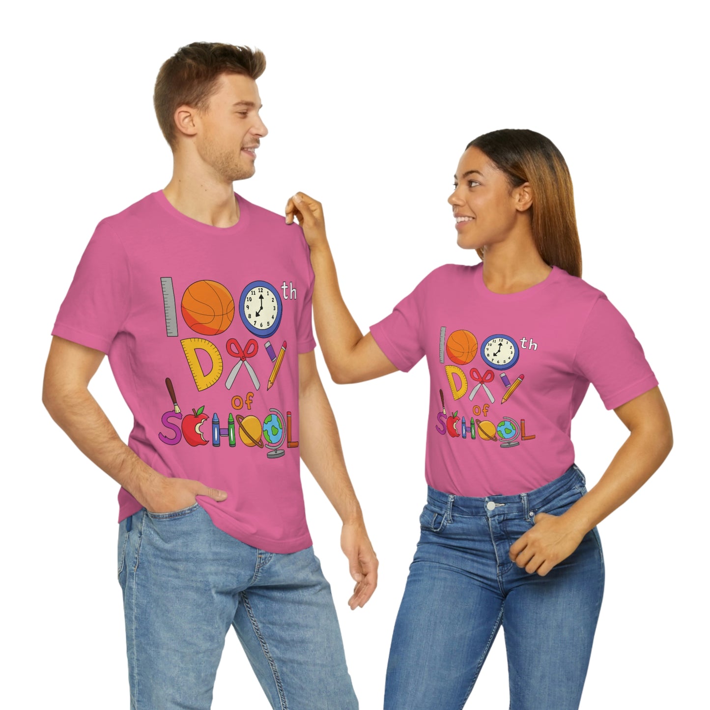 100th Day of School Teacher T- Shirt - Unisex Jersey Short Sleeve Tee
