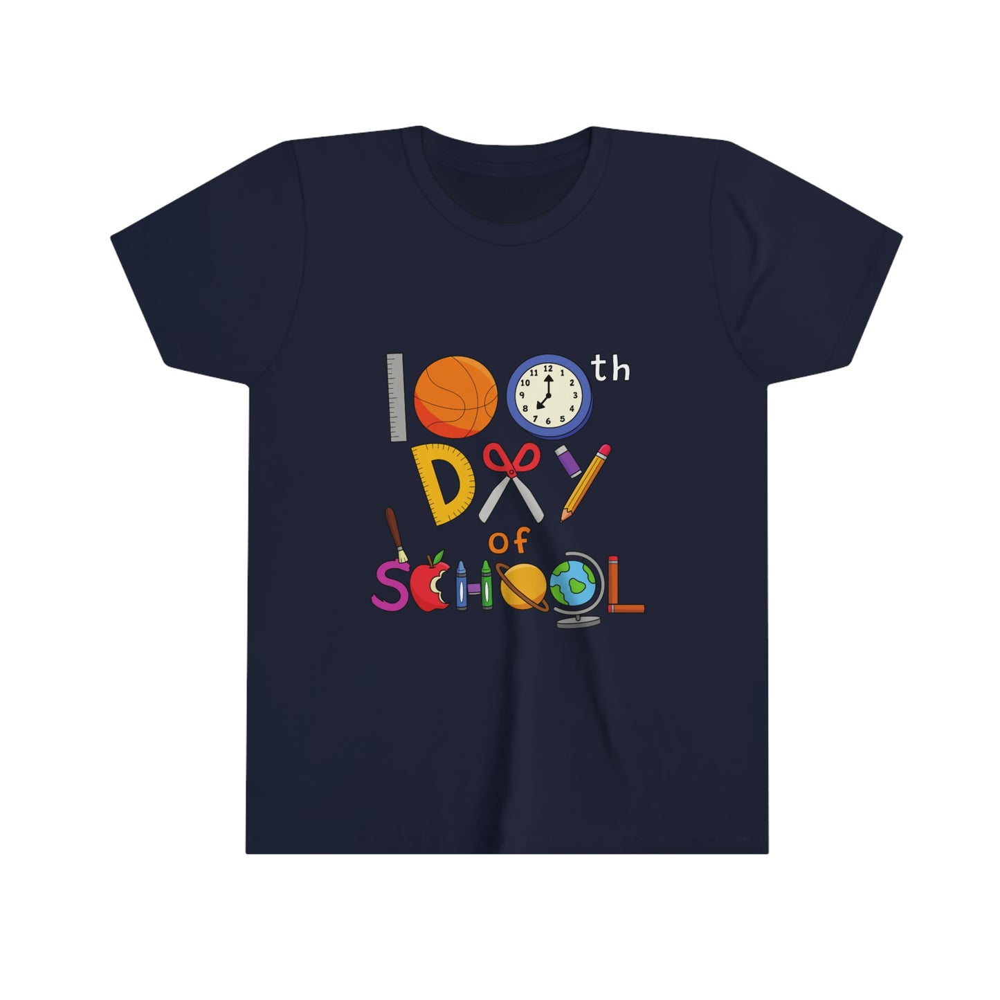 100th day of school t-shirt - Youth Short Sleeve Tee