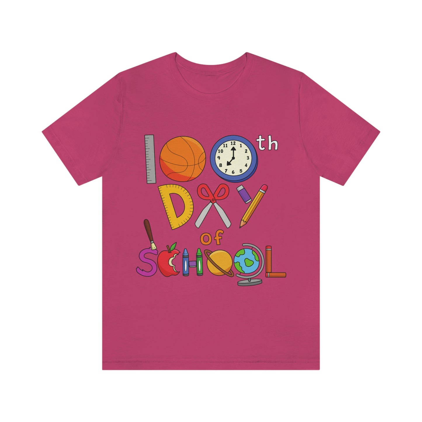 100th Day of School Teacher T- Shirt - Unisex Jersey Short Sleeve Tee
