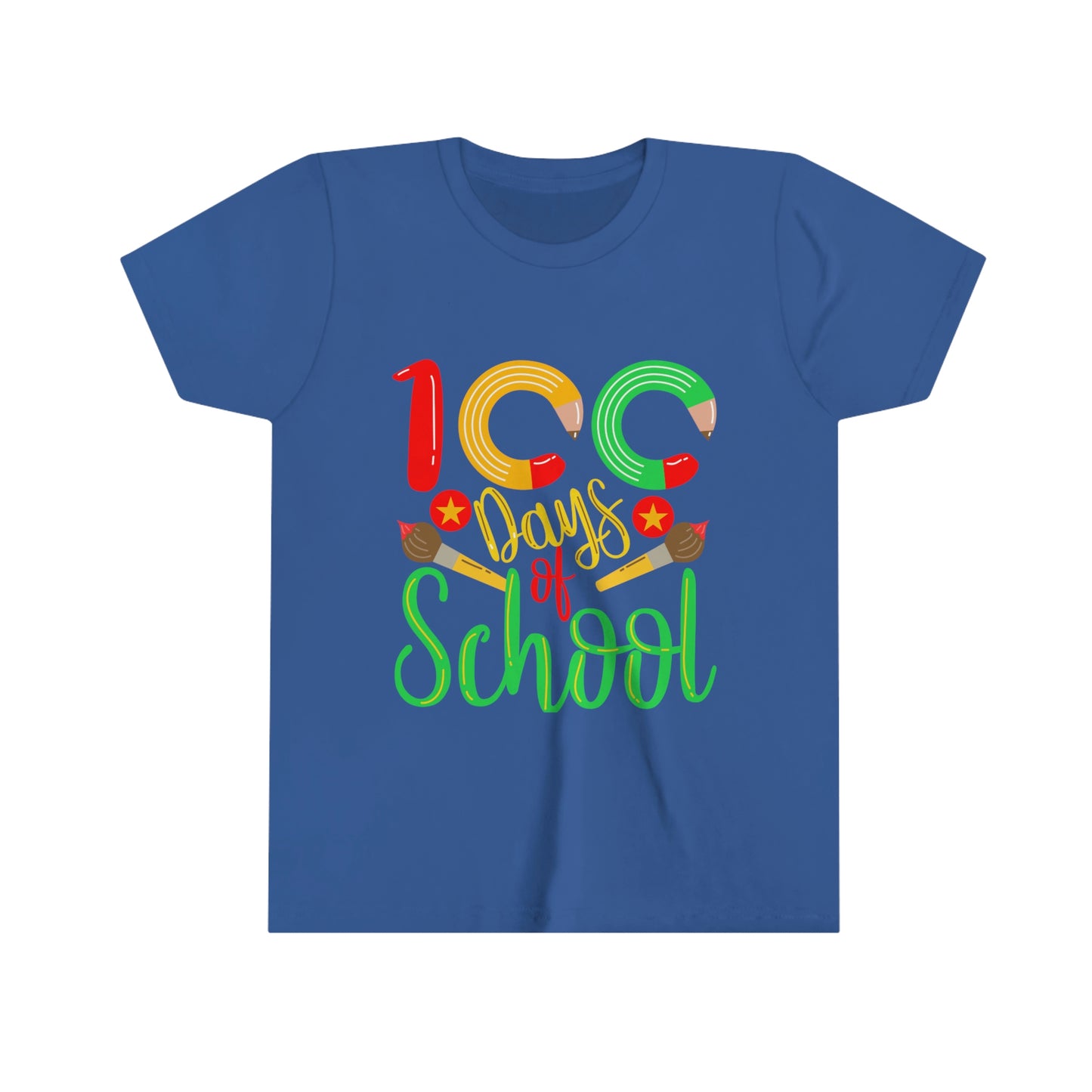 100 days of school - Youth Short Sleeve Tee