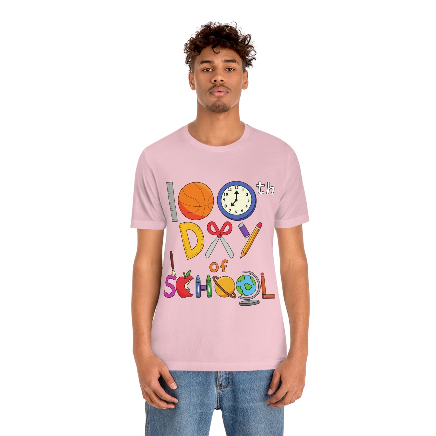 100th Day of School Teacher T- Shirt - Unisex Jersey Short Sleeve Tee