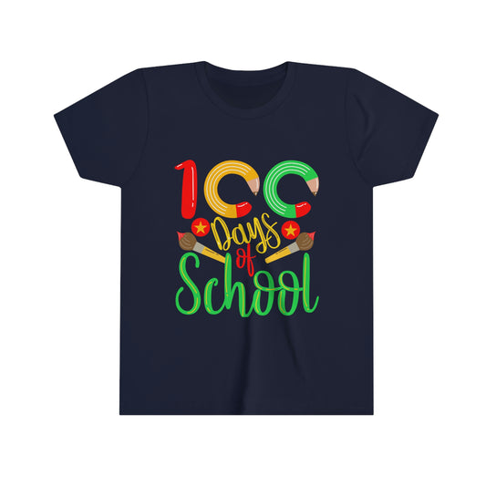 100 days of school - Youth Short Sleeve Tee