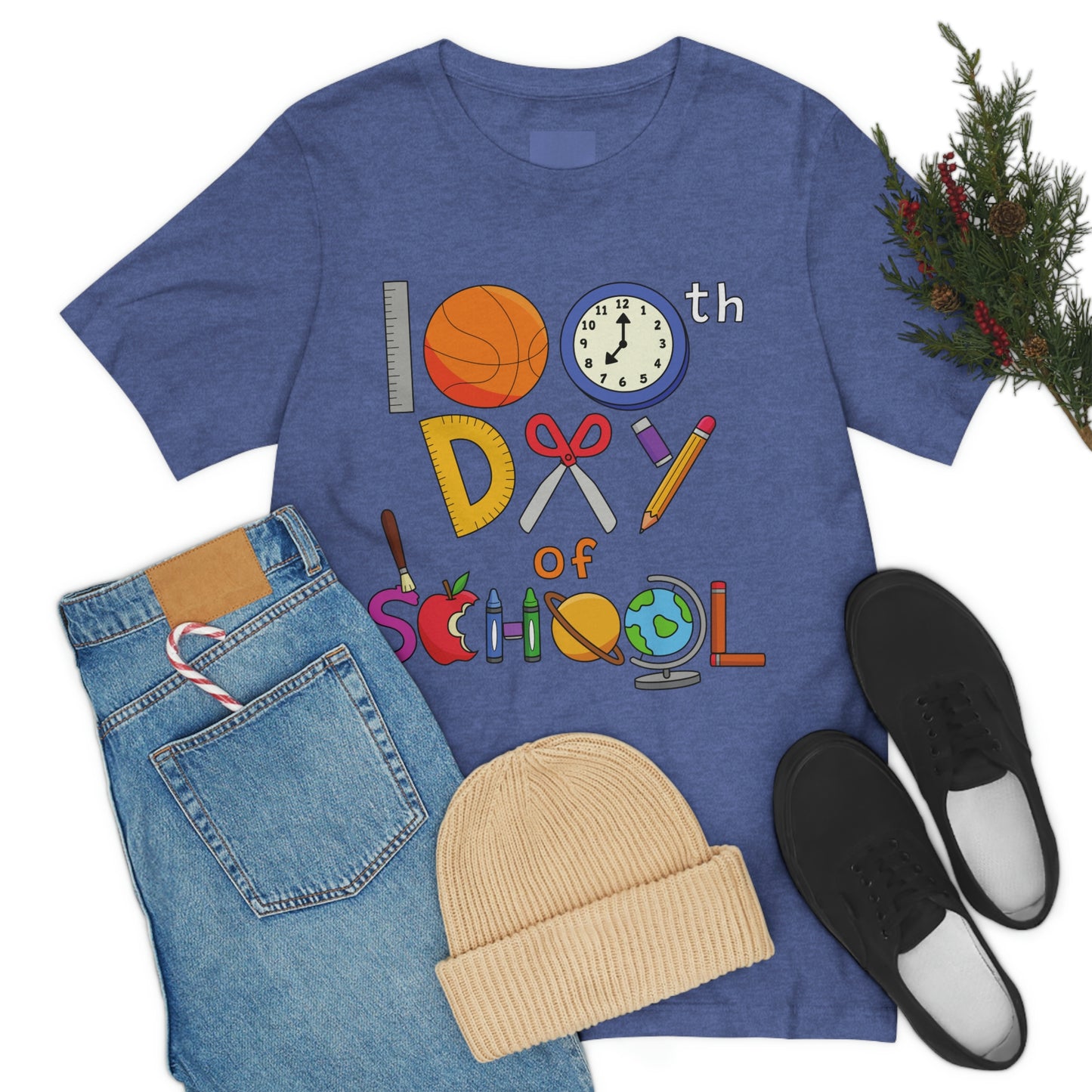 100th Day of School Teacher T- Shirt - Unisex Jersey Short Sleeve Tee