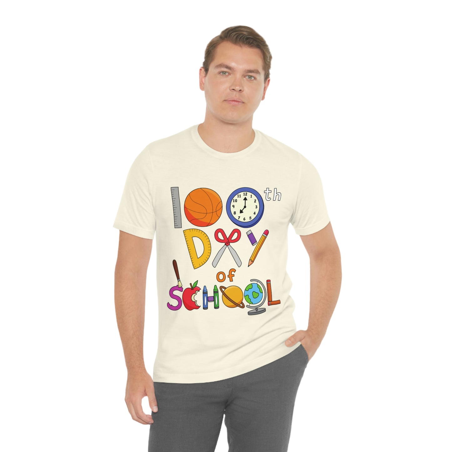 100th Day of School Teacher T- Shirt - Unisex Jersey Short Sleeve Tee