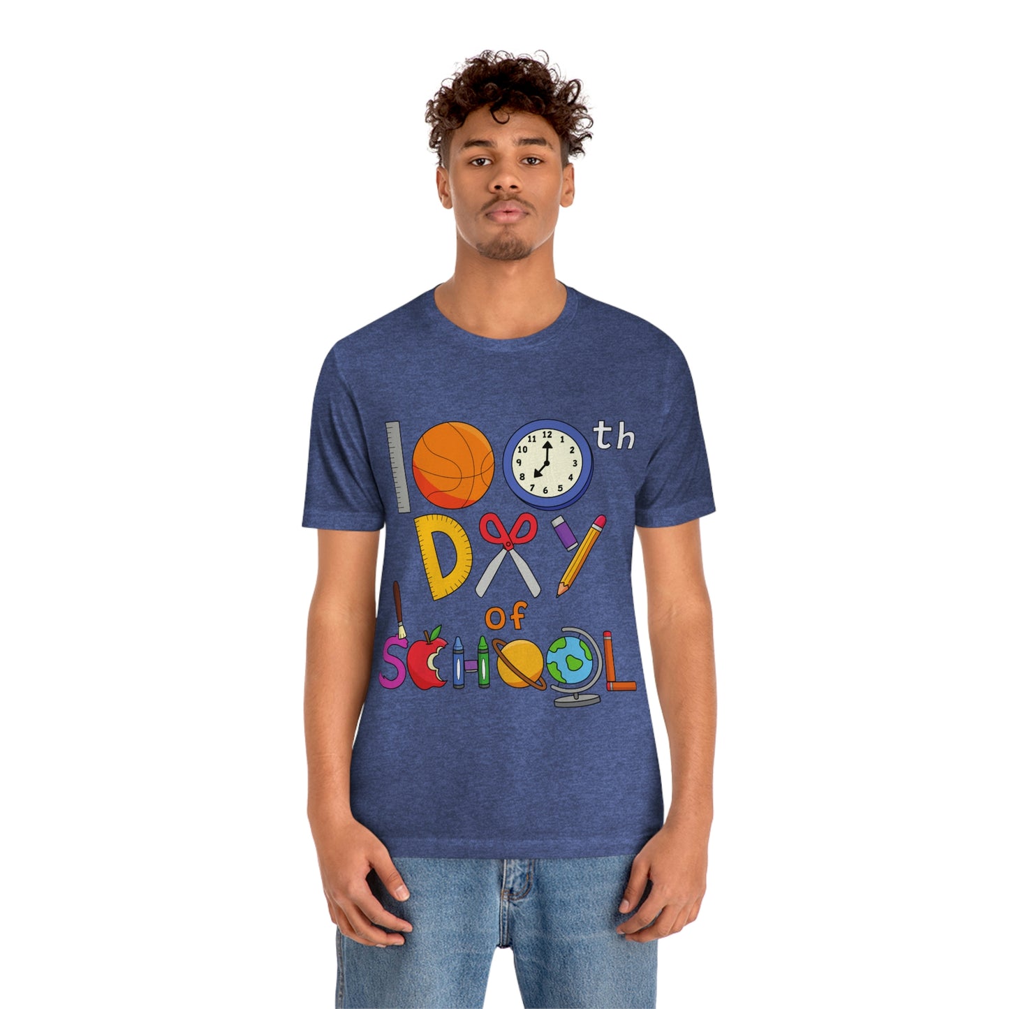 100th Day of School Teacher T- Shirt - Unisex Jersey Short Sleeve Tee