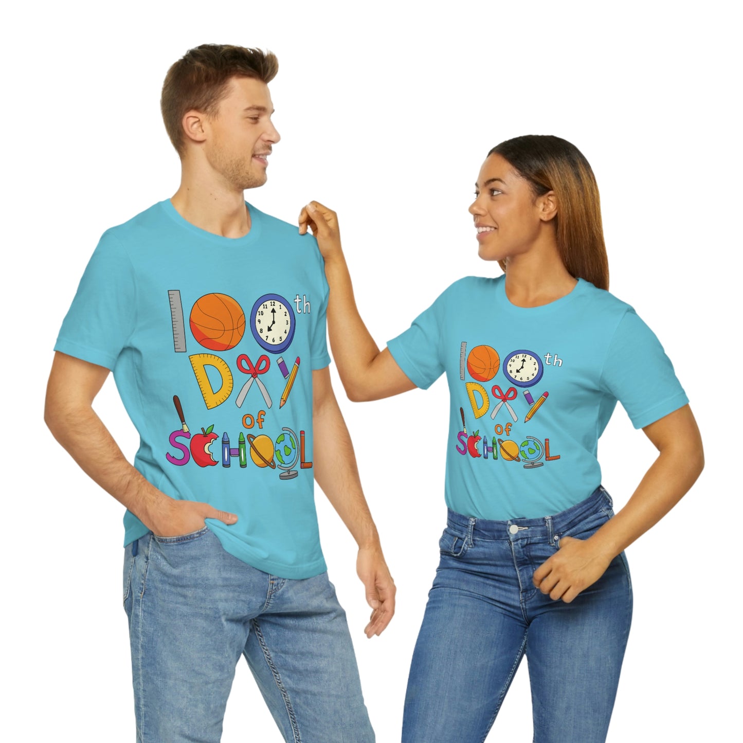 100th Day of School Teacher T- Shirt - Unisex Jersey Short Sleeve Tee