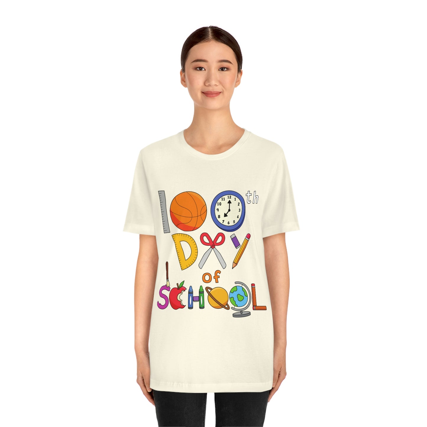 100th Day of School Teacher T- Shirt - Unisex Jersey Short Sleeve Tee