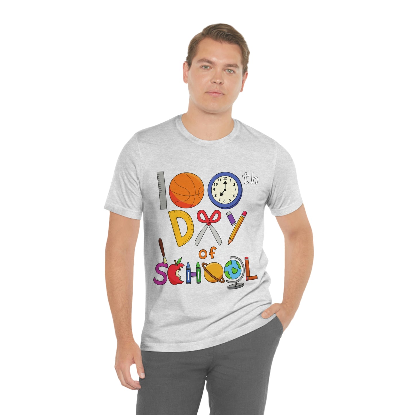 100th Day of School Teacher T- Shirt - Unisex Jersey Short Sleeve Tee