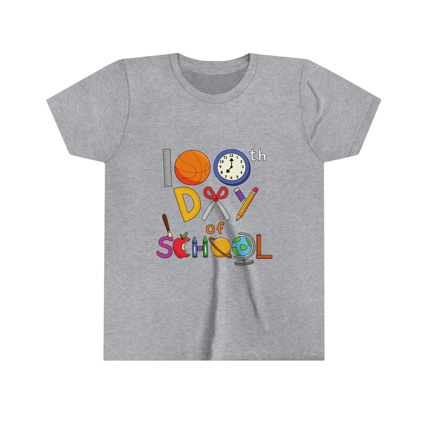 100th day of school t-shirt - Youth Short Sleeve Tee