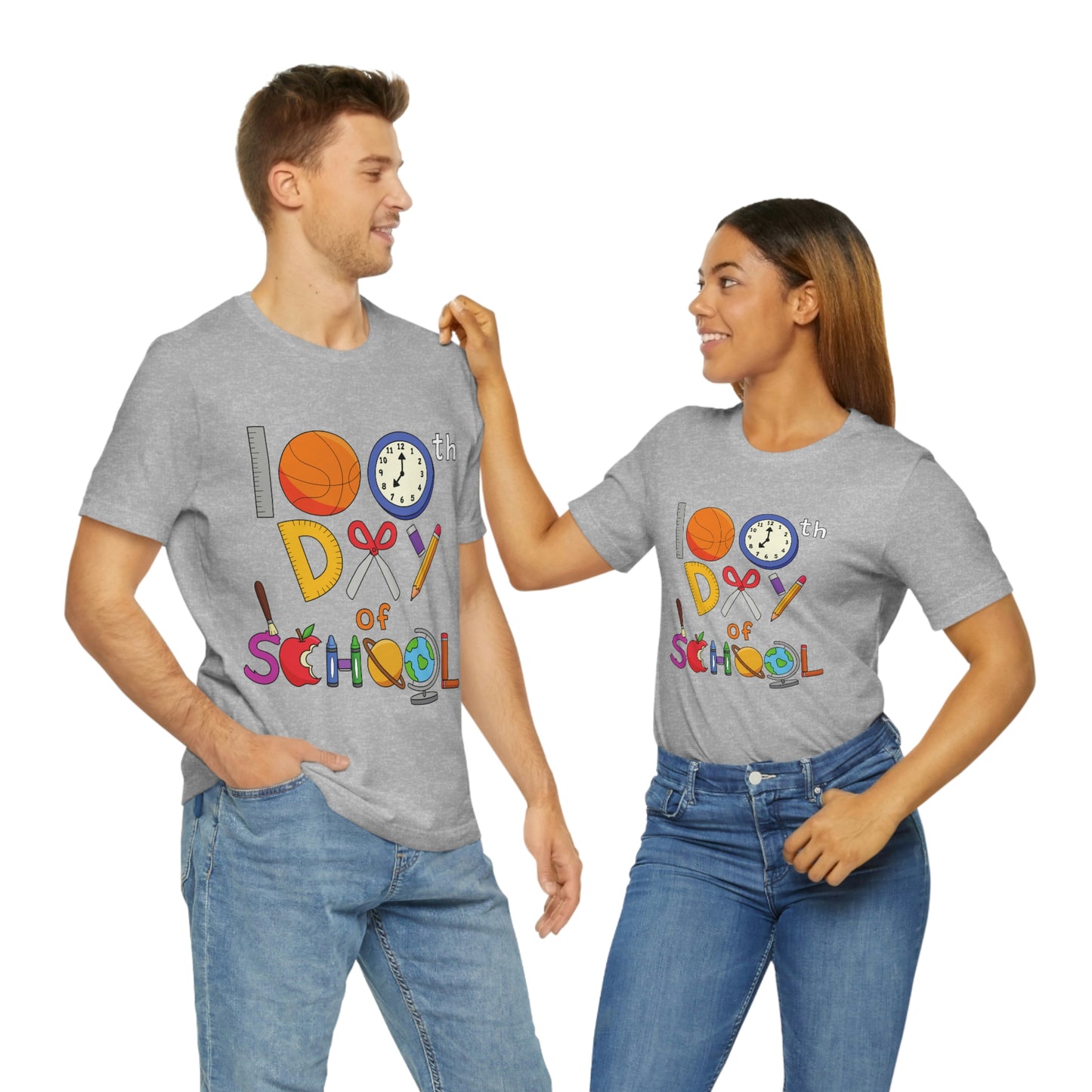 100th Day of School Teacher T- Shirt - Unisex Jersey Short Sleeve Tee