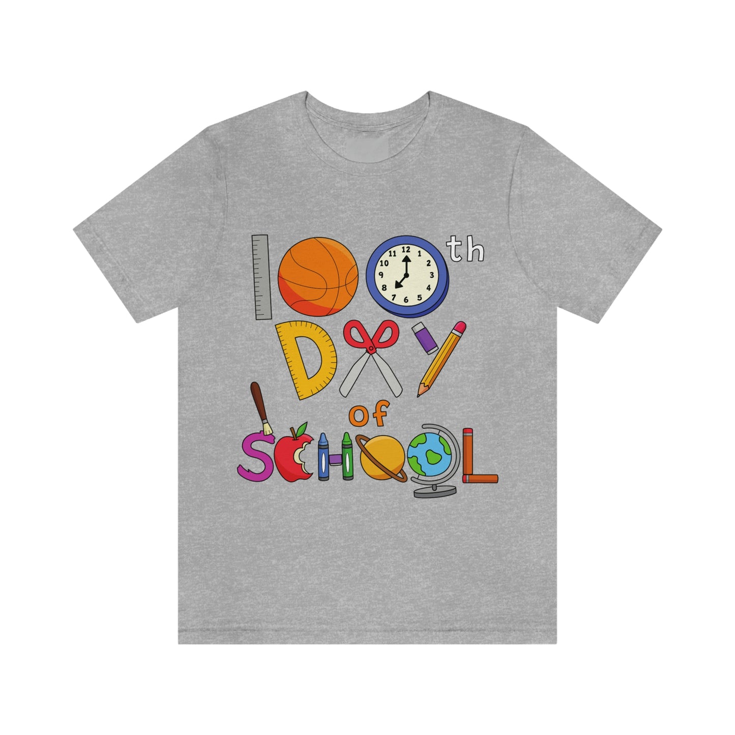 100th Day of School Teacher T- Shirt - Unisex Jersey Short Sleeve Tee